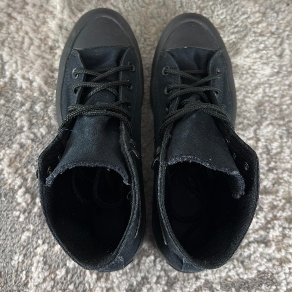 Converse Size 7 Chuck Taylor All Star Lugged Heel Shoes Sneakers Lace Up Black - Picture 7 of 9